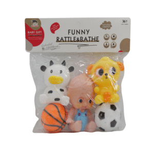 Kit 6 Bichinhos para Banho Funny Rattle & Bathe