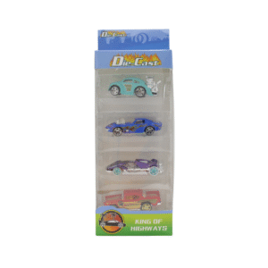 Kit 4 Mini Carrinhos Die-Cast